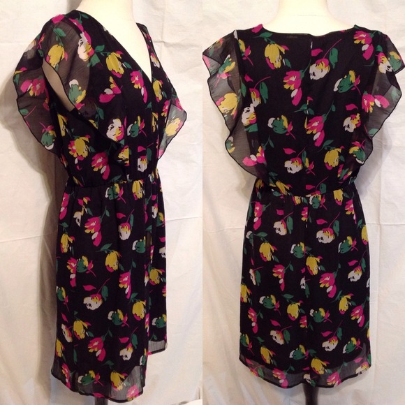 ❌BUNDLED❌Colorful floral ruffled chiffon dress - Picture 2 of 3