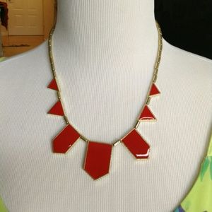 Red statement necklace