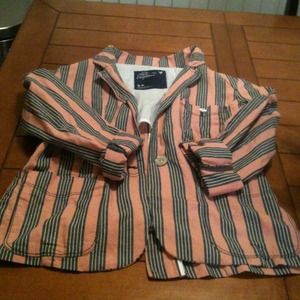 Peach/blue/white stripe jacket bundle for Sarah!