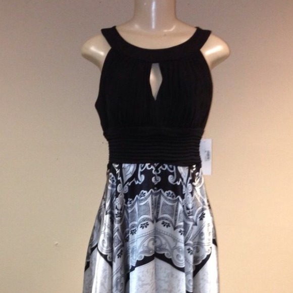Black/Print dress Size 8