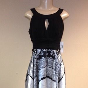 Black/Print dress Size 8