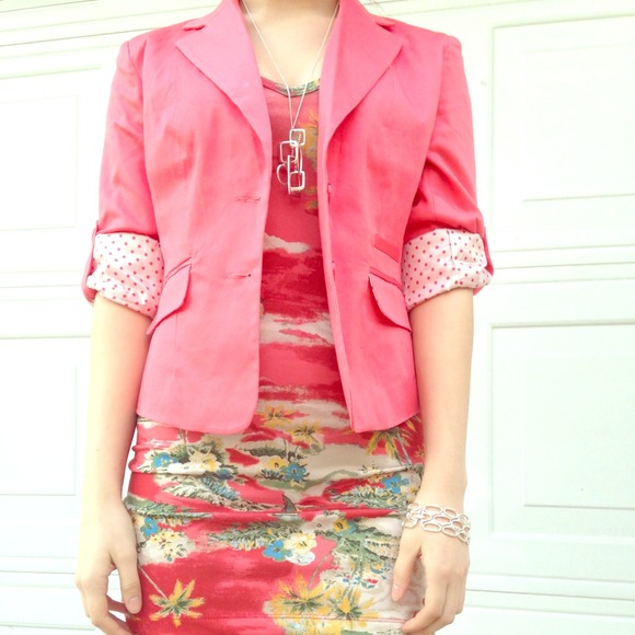 ❤️SOLD IN BUNDLE❤️Coral Boyfriend Blazer 💝