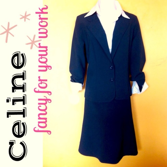 Celine  Outerwear - HP🎉11/30/14 Fancy black blazer with long skirt💕