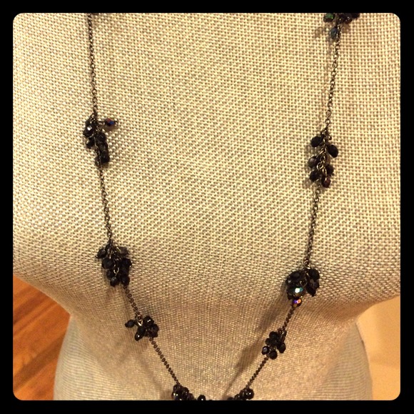Black long necklace