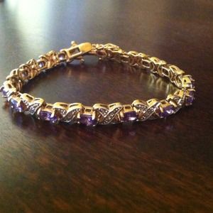 Purple bling bracelet