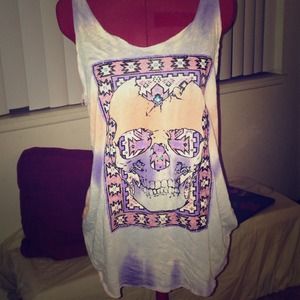 Tie dye skull shirt