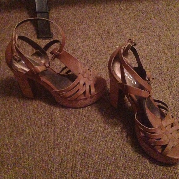 ALDO women's Ibanez cork heel sandals