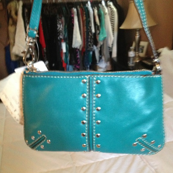 Turquoise Michael Kors Wristlet - Picture 2 of 2