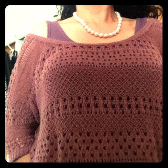 Decree Crochet Sweater Top & Mossimo Tank