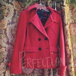 Red Pea Coat