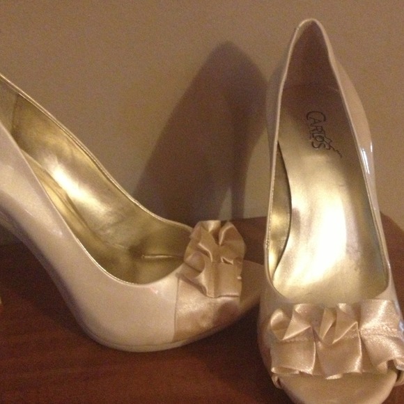 Carlos heels. Ivory
