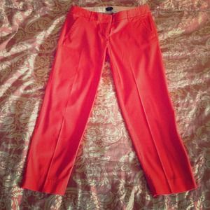 J. Crew Skimmer Pant Orange & Khaki/Loft slacks