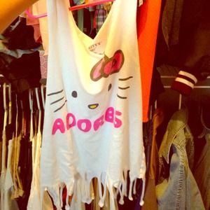 Hello Kitty "Adorbs" Fringe Crop Top