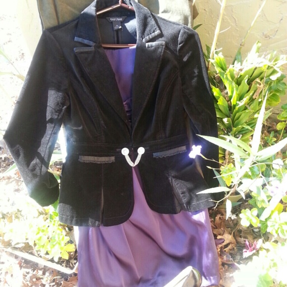 White House Black Market Velvet Blazer - Picture 2 of 4