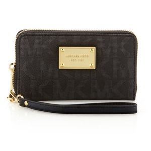 Black Michael Kors logo phone case/wallet
