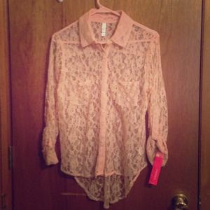 Lace button down shirt from xhilaration