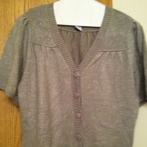 Gray Sweater w/Silver Metallic, Size L
