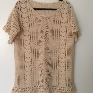 Vtg Crochet Tunic