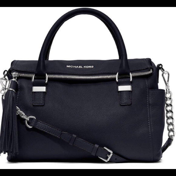 MICHAEL Michael Kors Handbags - Navy Michael Kors Weston Satchel
