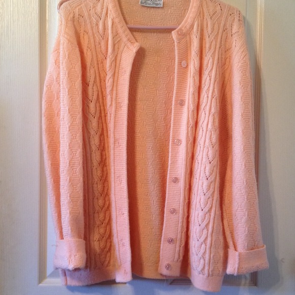 Light Pink Oversized Grandma Caridgan