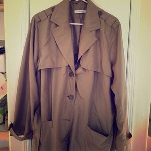 Long tan coat trench coat