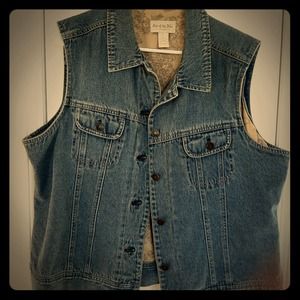 J.Jill Blue Jean Vest like new!!