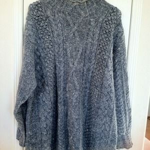 Warm light blue wool sweater