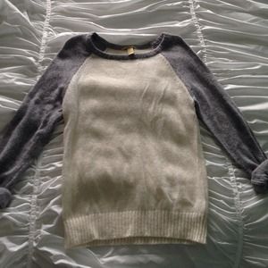 Gray & White Sweater