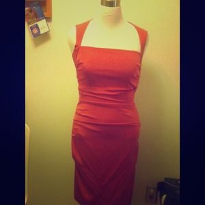 Pink (salmon colored) "wiggle" dress.