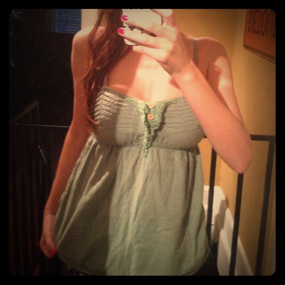 Green strappy top