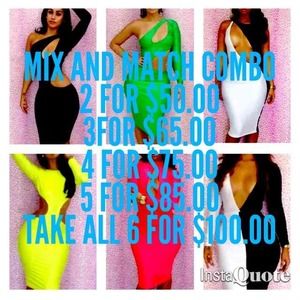 5 dress mix and match combo
