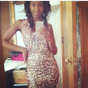 Cheetah Print Silk Material Dress