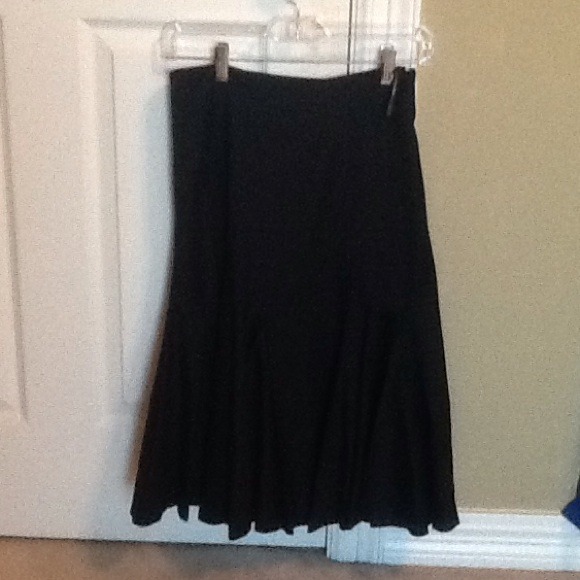 Calvin Klein pleated wool black skirt