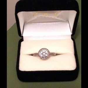Swarovski Sterling Silver Ring sz 8
