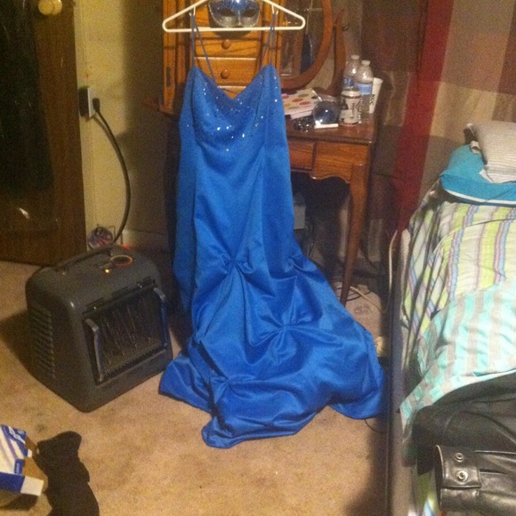 Full Length Blue Ball Gown