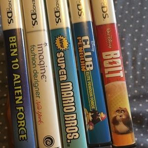 5 nintendo ds games.