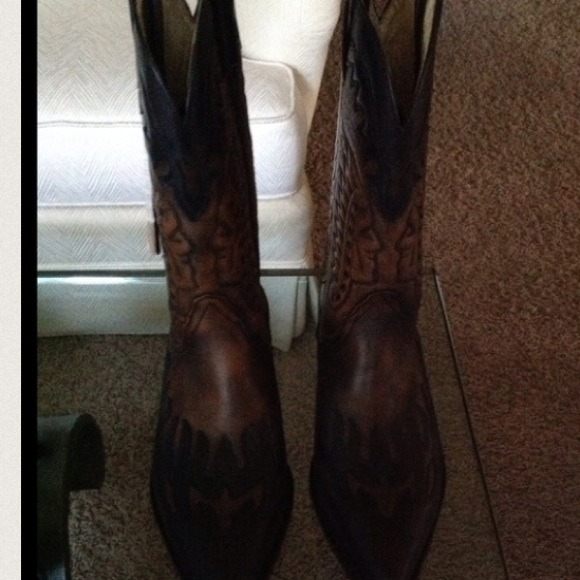 new Genuine Leather cowboy boots!!