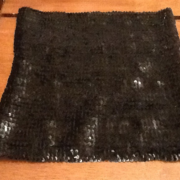 Sequin black tube top