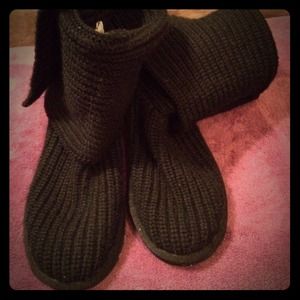 Black Knit Uggs Size 7