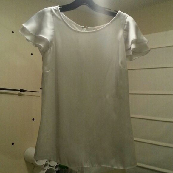 Michael Kors white ruffle blouse