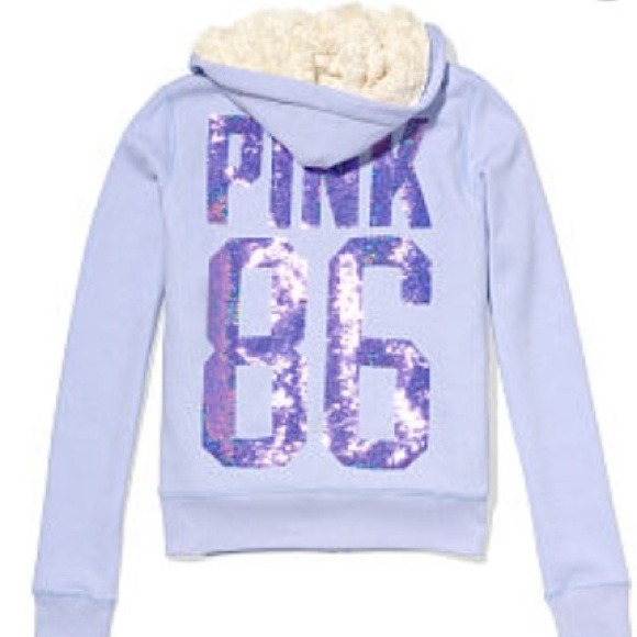 FAUX FUR LINED BLING HOODIE