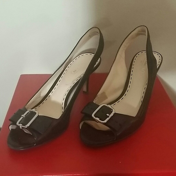 COACH Peep toe sling back shoes