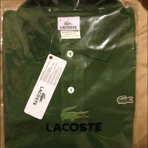 Mens Lacoste Polo Green Size 4 (S)