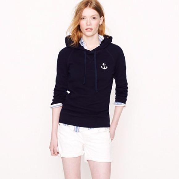 Bundled J. Crew anchor hoodie, size S.