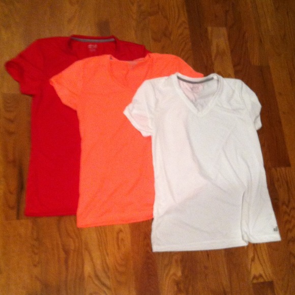THREE bcg workout v-necks