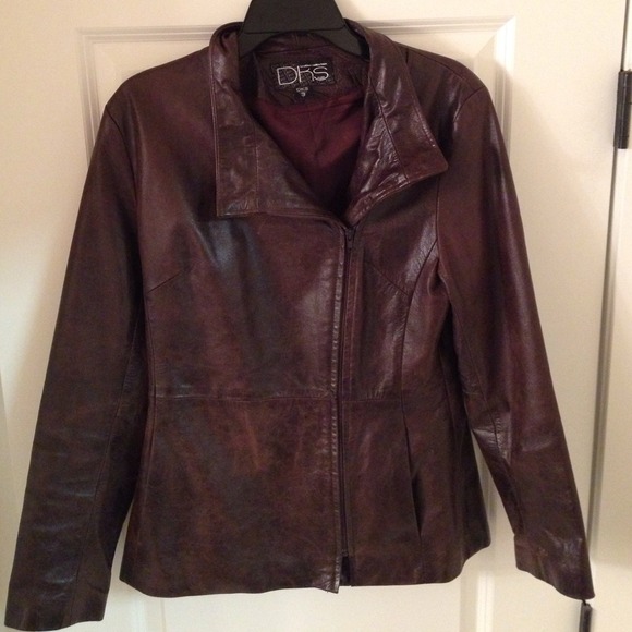 Brown leather jacket- purchased in France!