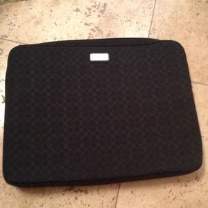 17'' Black Coach Laptop Case