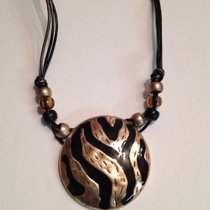 Zebra style necklace