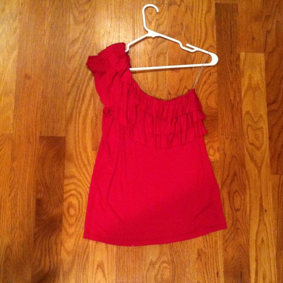 Magenta one shoulder top