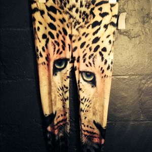 Tiger print tights